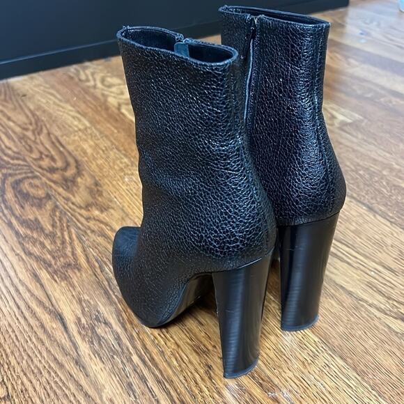 3.1 Phillip Lim - Black Pebbled Leather Stiletto Ankle Booties Sz 36 - Picture 6 of 10